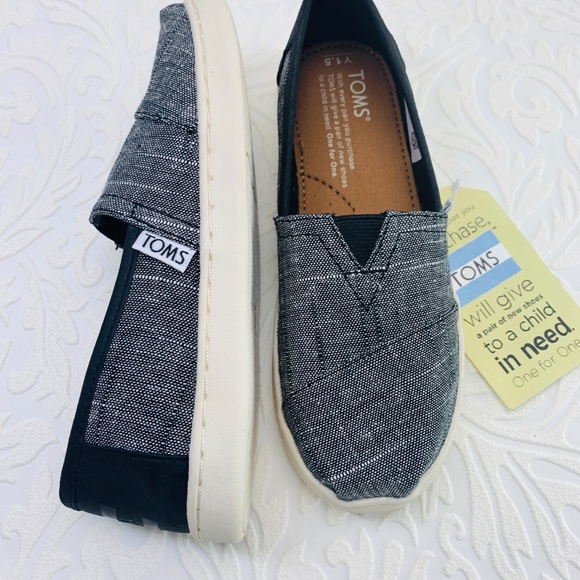 Toms Classic black textured chambray youth - Picture 4 of 6